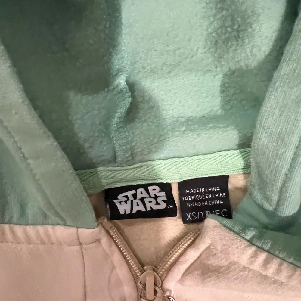Star Wars Mandalorian Grogu Baby Yoda Character Full Zip Mask Cosplay Hoodie XS - Picture 3 of 4